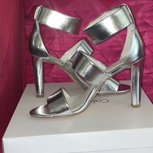 Calvin Klein Metallic Heel- EUC